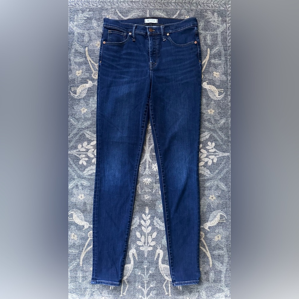 Madewell Dark Blue Tall 9” High Rise Skinny Jeans